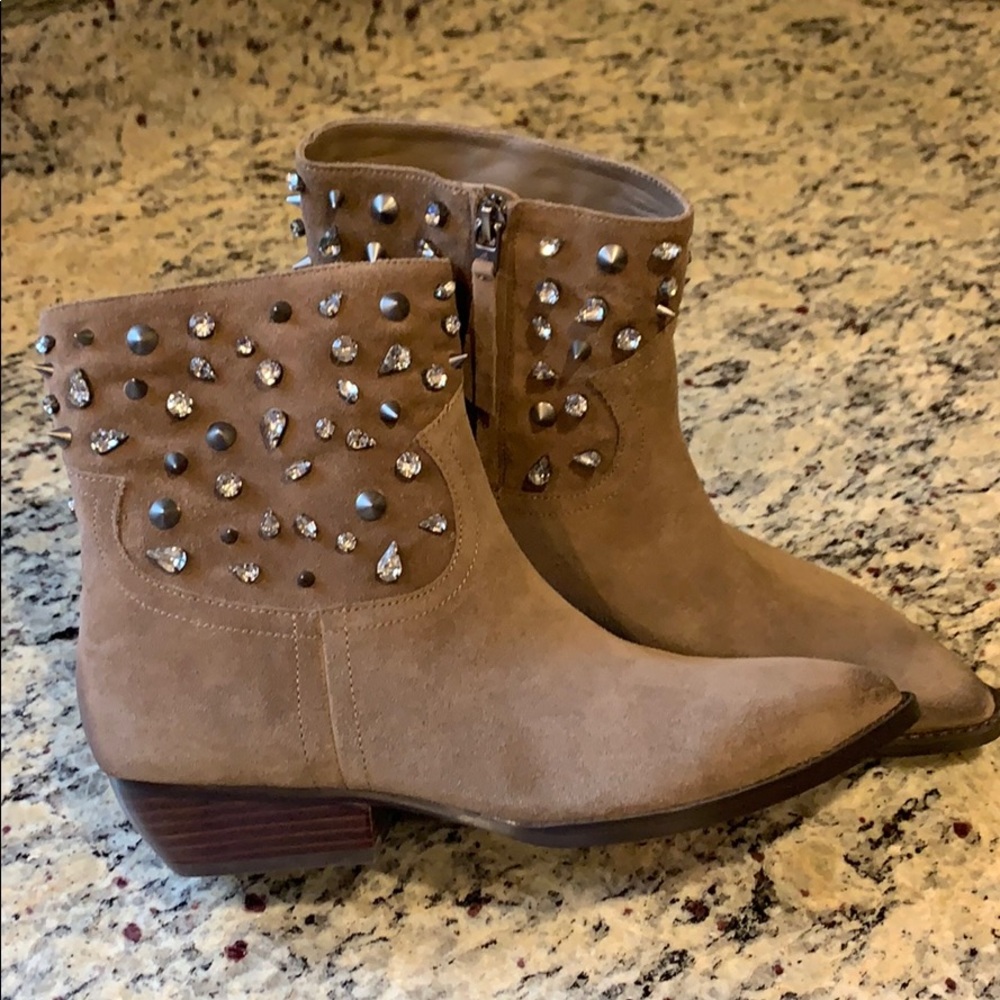 Sam Edelman Genuine Suede Booties - Picture 1 of 6